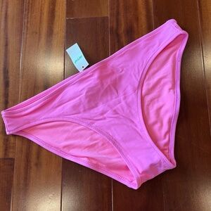 New NWT Aerie Pink Bikini Bottom Swim Solid Brief Swimsuit Two Piece Size Medium